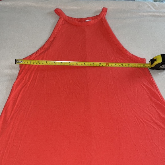 Coral High Neck Halter Swing Dress - Picture 3 of 8